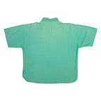Womens Shirt Blue Collared Silk XL