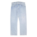 LEVI'S 501 Mens Jeans Blue Regular Straight Denim Light W32 L41 Classic Button