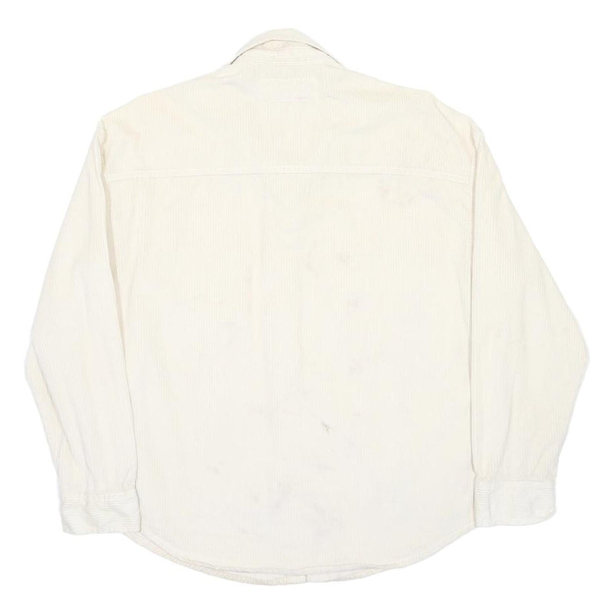 HOLLISTER Womens Cream Shirt S Cotton Button Up Casual Long Sleeve