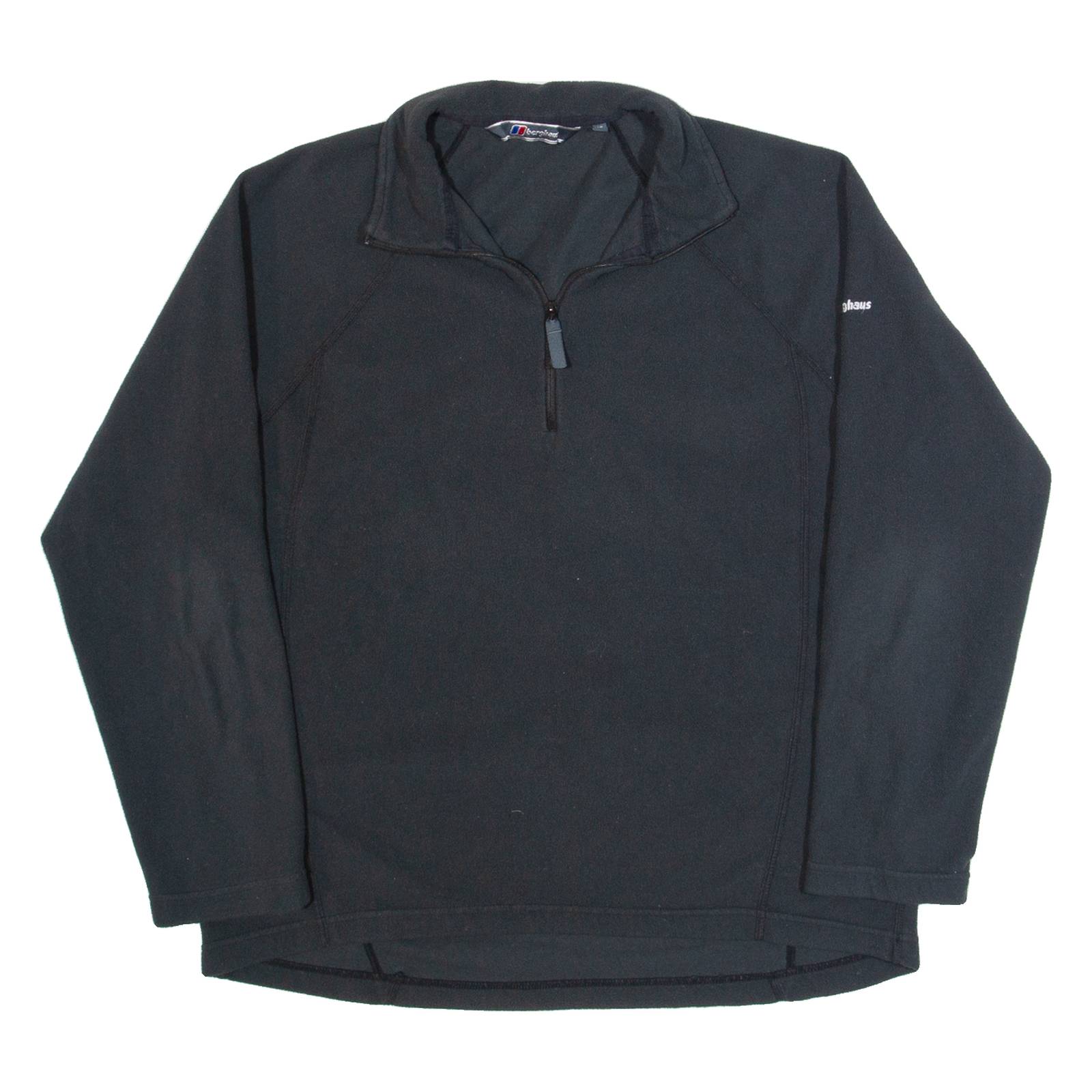 BERGHAUS Womens Fleece Black 1/4 Zip UK 16