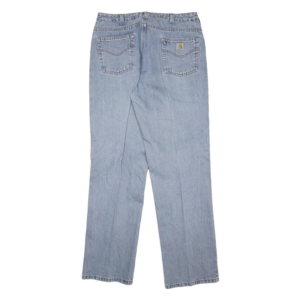 CARHARTT Womens Jeans Blue Regular Straight Denim Medium W34 L32 Classic Casual