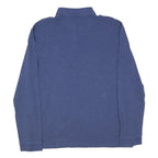 BOSS HUGO BOSS Mens Blue Long Sleeve Plain Polo Shirt XL Cotton Blend Classic