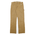 DICKIES Mens Cotton Blend Beige Regular Fit Straight Leg Trousers W30 L31