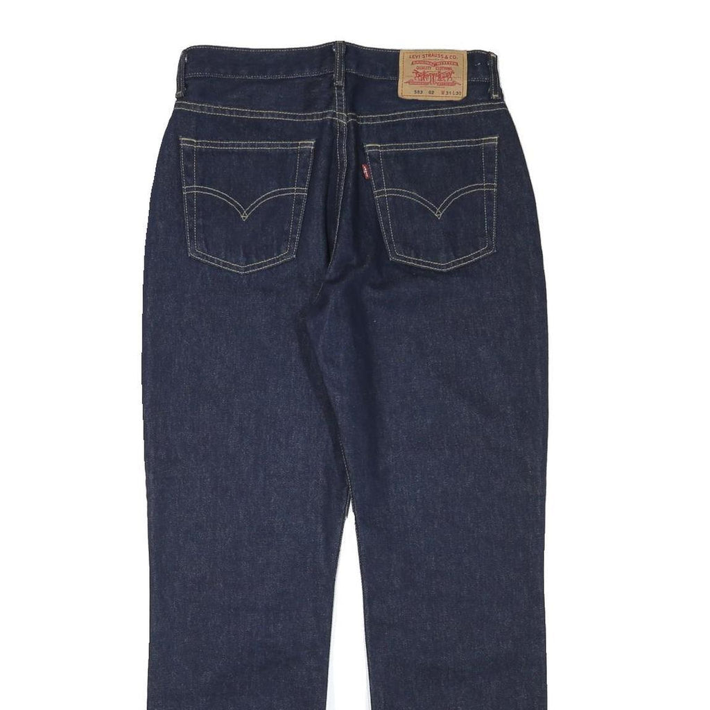 LEVI'S 583 02 Mens Jeans Blue Regular Straight Denim Dark W29 L30 Classic Fit