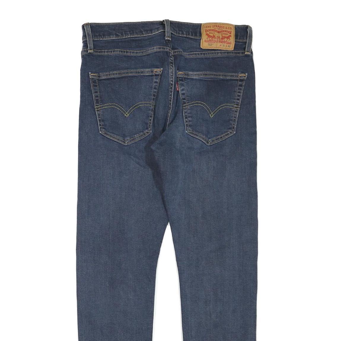 LEVI'S 512 Tapered Womens Jeans Blue Regular Cotton Blend Denim W31 L29 Stylish