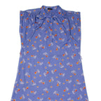 CHANTAL Womens A-Line Dress Blue Fair Isle Sleeveless Midi M