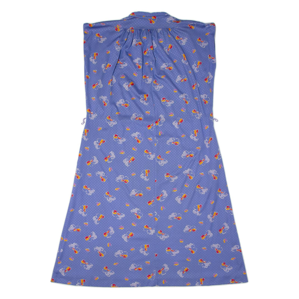 CHANTAL Womens A-Line Dress Blue Fair Isle Sleeveless Midi M