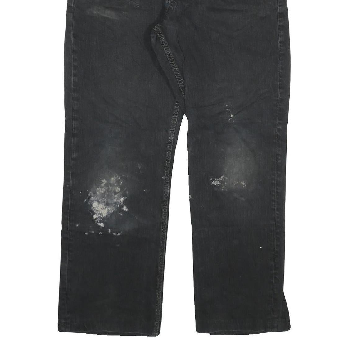 CARHARTT Mens Regular Fit Black Denim Jeans Button W32 L28 Cotton Blend Workwear