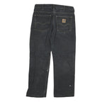 CARHARTT Mens Regular Fit Black Denim Jeans Button W32 L28 Cotton Blend Workwear