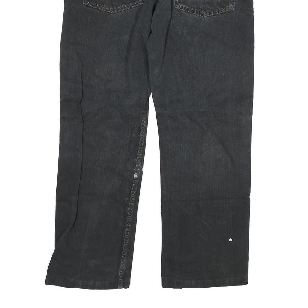 CARHARTT Mens Regular Fit Black Denim Jeans Button W32 L28 Cotton Blend Workwear