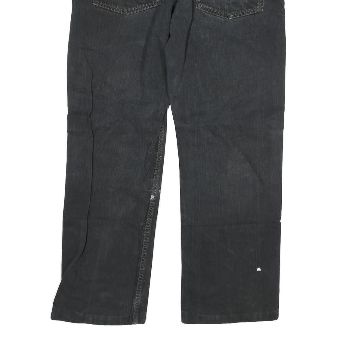 CARHARTT Mens Regular Fit Black Denim Jeans Button W32 L28 Cotton Blend Workwear