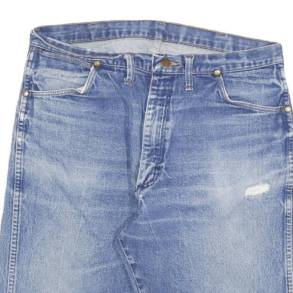 WRANGLER Mens Denim Blue Casual Shorts XL W34 Comfortable Cotton Blend