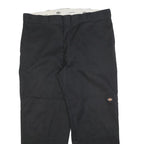 DICKIES Mens Black Cotton Blend Regular Fit Straight Leg Trousers W42 L30