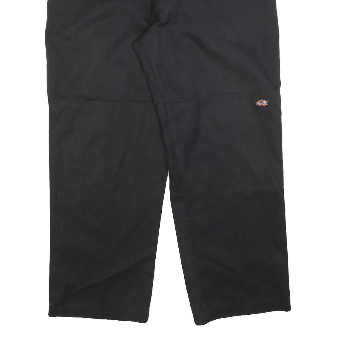 DICKIES Mens Black Cotton Blend Regular Fit Straight Leg Trousers W42 L30