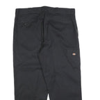 DICKIES Mens Black Cotton Blend Regular Fit Straight Leg Trousers W42 L30