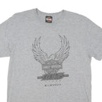 HARLEY DAVIDSON Mens Grey 115 Years Graphic T-Shirt L Short Sleeve Crew Neck