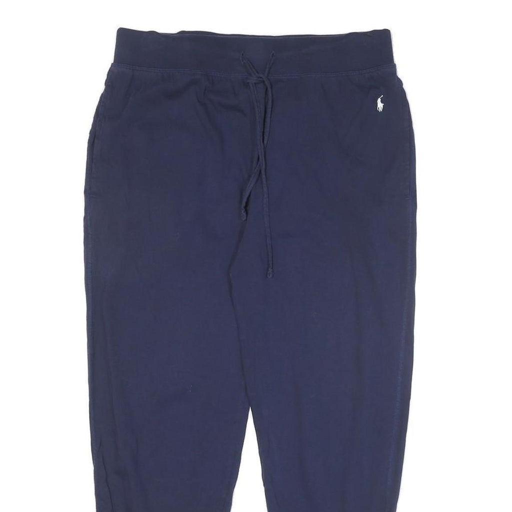 POLO RALPH LAUREN Womens Joggers Blue L W30 L25 Cotton Blend Slim Tapered Casual