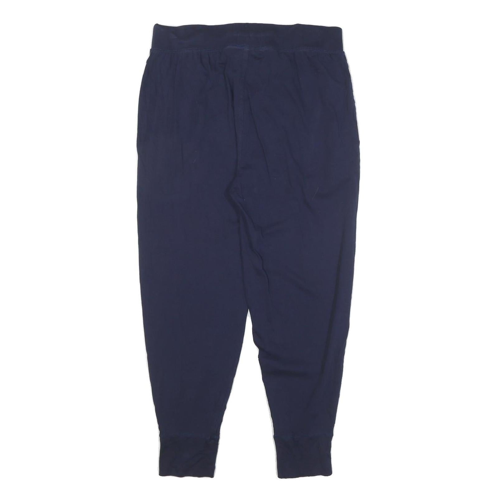 POLO RALPH LAUREN Womens Joggers Blue L W30 L25 Cotton Blend Slim Tapered Casual