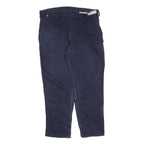 CARHARTT Mens Navy Blue Regular Fit Straight Leg Trousers W40 L32 Cotton Blend