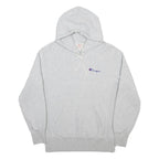 CHAMPION REVERSE WEAVE Womens Grey Pullover Hoodie M Cotton Blend Casual