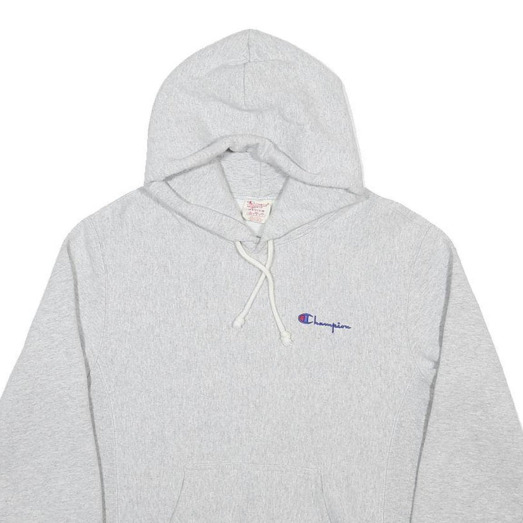 CHAMPION REVERSE WEAVE Womens Grey Pullover Hoodie M Cotton Blend Casual