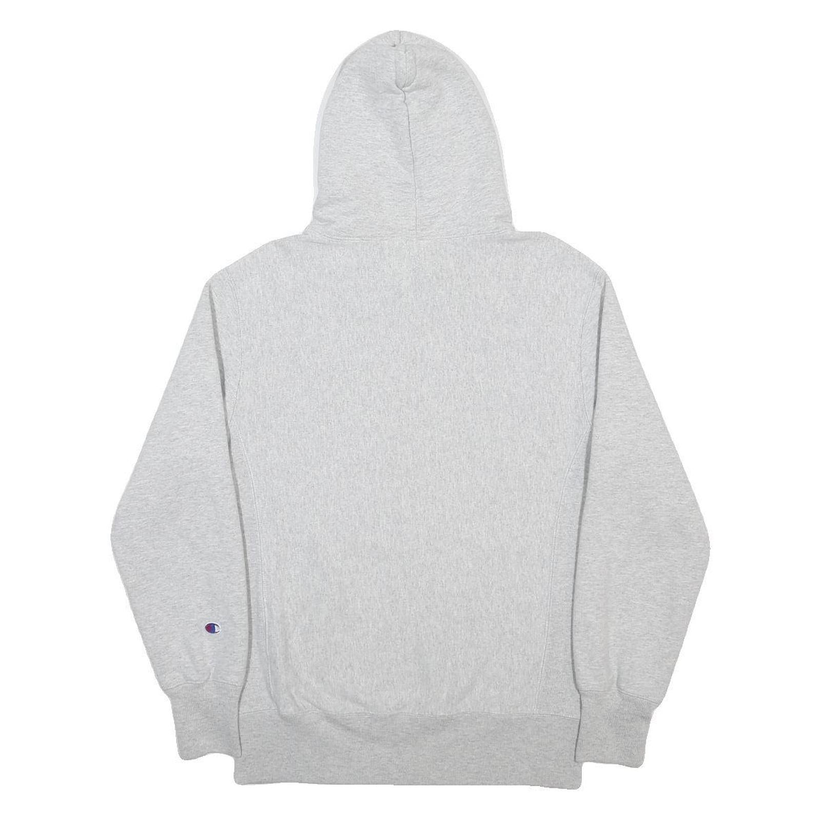 CHAMPION REVERSE WEAVE Womens Grey Pullover Hoodie M Cotton Blend Casual