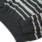 TOMMY HILFIGER Mens Grey & Light Grey Striped Pattern Plain Crew Neck Basic Knit