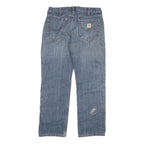 CARHARTT Mens Relaxed Fit Blue Denim Jeans W33 L30 Zip Casual Workwear