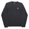 NIKE Mens Black Sweatshirt Crew Neck M Cotton Blend Casual Fitness