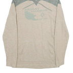 CHAMPION Mens Beige & Grey Friday Harbor Pullover Hoodie S Casual Cotton Blend