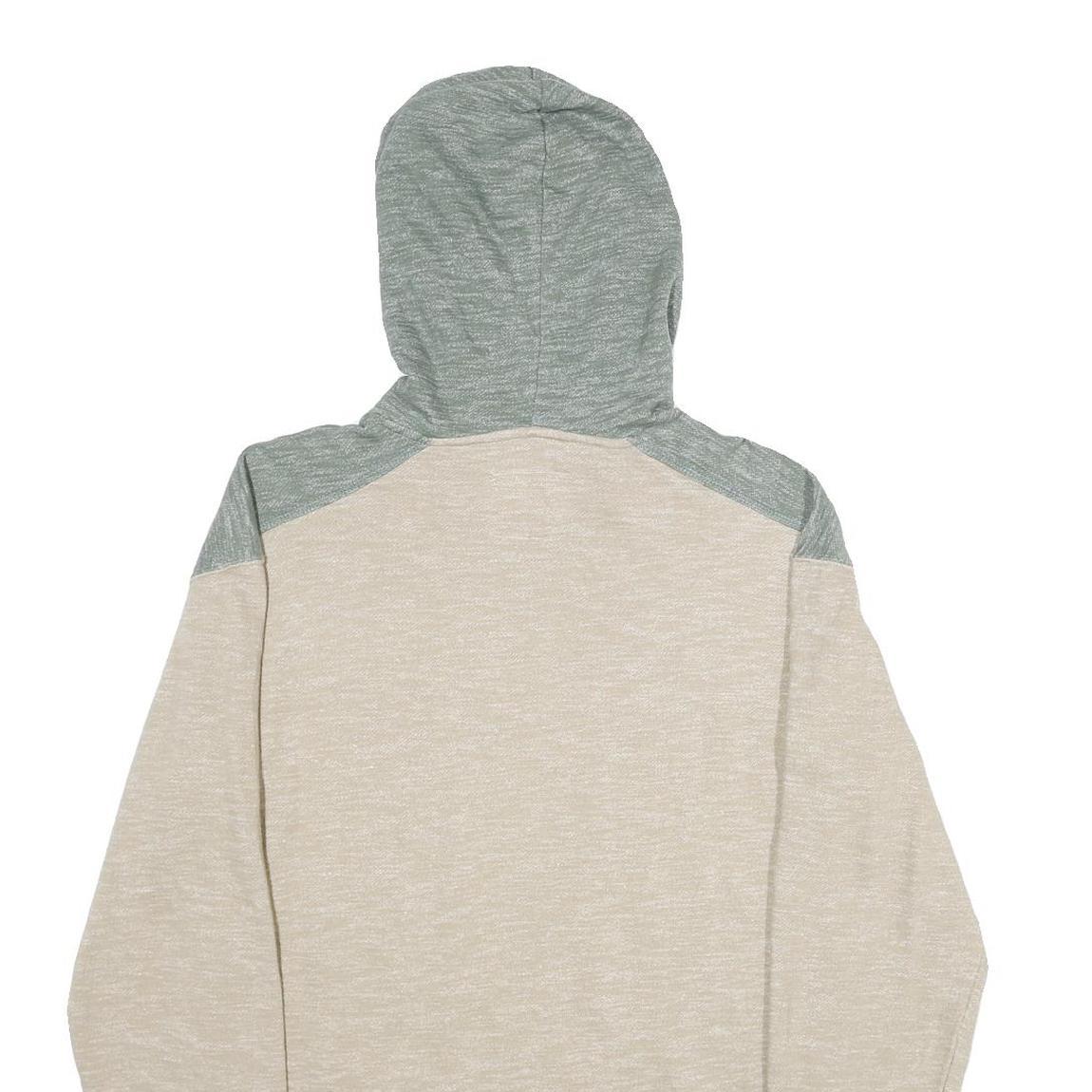 CHAMPION Mens Beige & Grey Friday Harbor Pullover Hoodie S Casual Cotton Blend