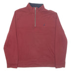 NAUTICA Mens Sweatshirt Maroon 1/4 Zip XL