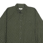 PRESWICK & MOORE Mens Green Printed Cotton Shirt XL Classic Button Down