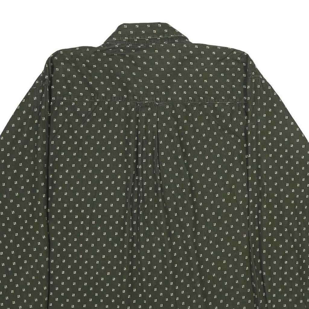 PRESWICK & MOORE Mens Green Printed Cotton Shirt XL Classic Button Down
