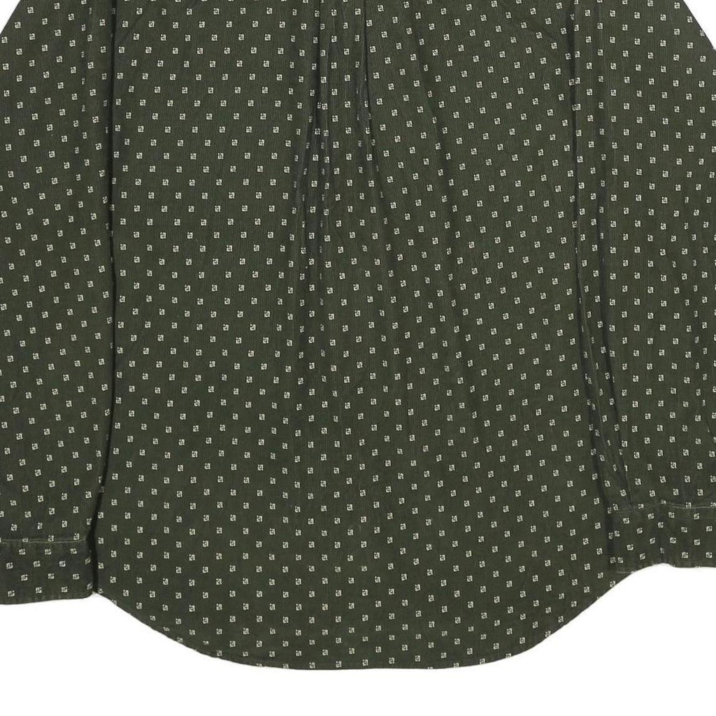 PRESWICK & MOORE Mens Green Printed Cotton Shirt XL Classic Button Down