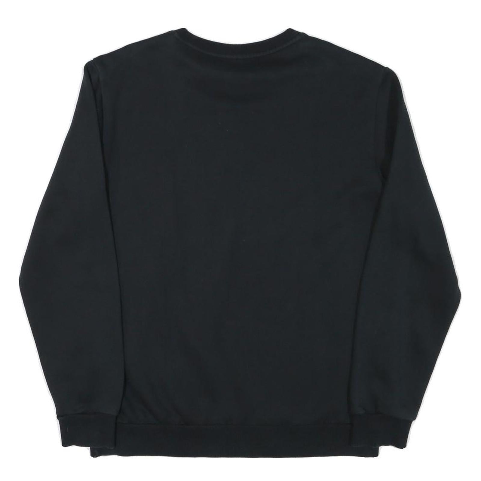 PUMA Mens Black Cotton Blend Crew Neck Sweatshirt M Logo Print Casual