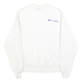 CHAMPION REVERSE WEAVE Mens White Crew Neck S Embroidered Logo Sweatshirt