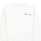 CHAMPION REVERSE WEAVE Mens White Crew Neck S Embroidered Logo Sweatshirt