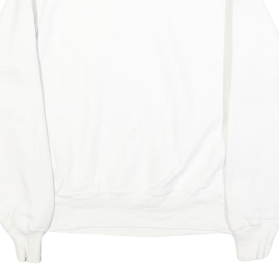 CHAMPION REVERSE WEAVE Mens White Crew Neck S Embroidered Logo Sweatshirt