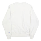 CHAMPION REVERSE WEAVE Mens White Crew Neck S Embroidered Logo Sweatshirt