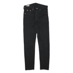 LEVI'S 501S Womens Jeans Black Slim Skinny Denim W25 L26 Button Closure