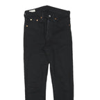 LEVI'S 501S Womens Jeans Black Slim Skinny Denim W25 L26 Button Closure