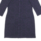 WHITE STUFF Womens Purple Cotton Blend Shift Dress Jersey 3/4 Sleeve UK 12