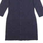 WHITE STUFF Womens Purple Cotton Blend Shift Dress Jersey 3/4 Sleeve UK 12