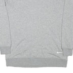NIKE Womens Grey Sweatshirt Crew Neck M Lightweight Cotton Blend Casual