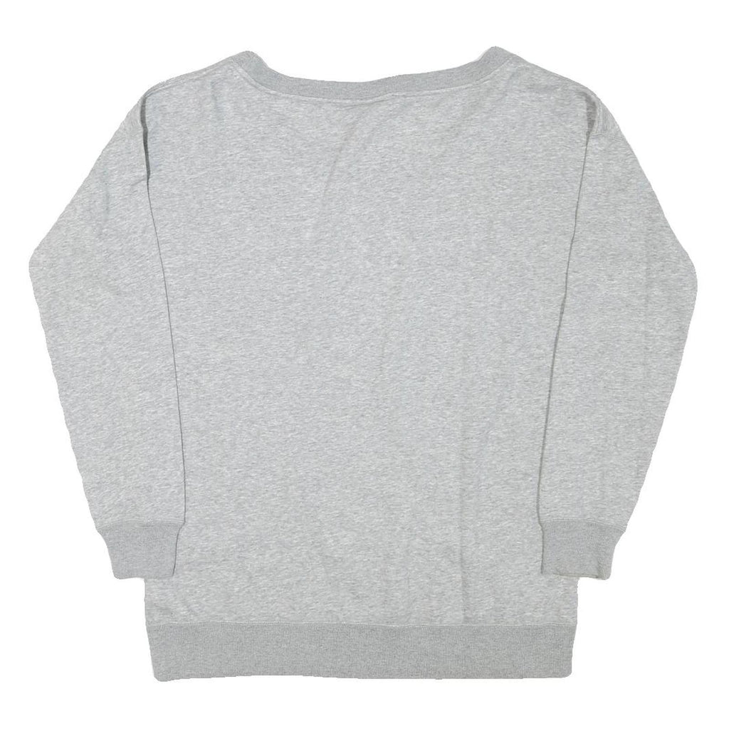 NIKE Womens Grey Sweatshirt Crew Neck M Lightweight Cotton Blend Casual