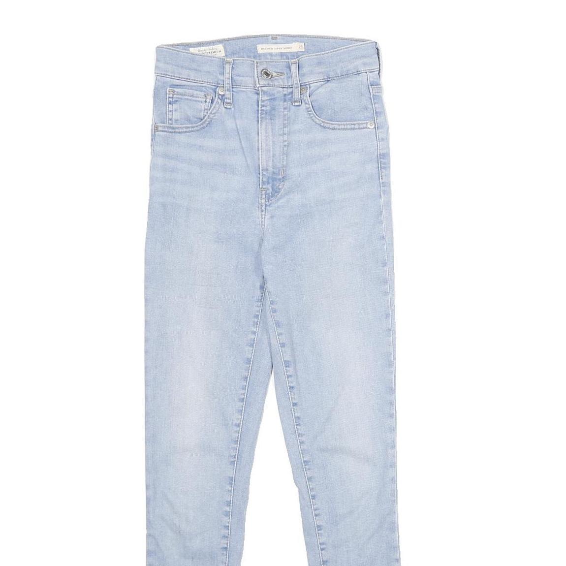 LEVI'S Mile High Super Skinny Big E Womens Jeans Blue Slim Skinny Denim Light