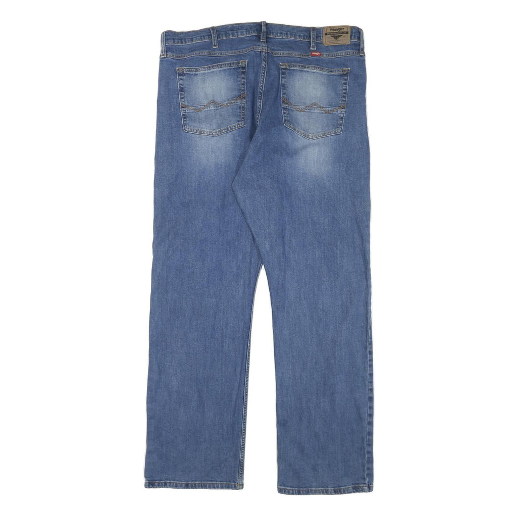 WRANGLER Mens Regular Fit Blue Denim Jeans W40 L33 Classic Zip Closure