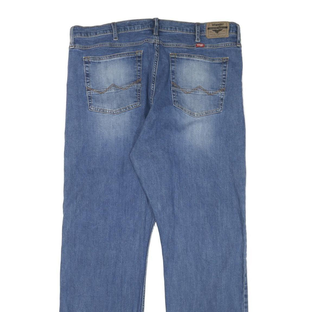 WRANGLER Mens Regular Fit Blue Denim Jeans W40 L33 Classic Zip Closure