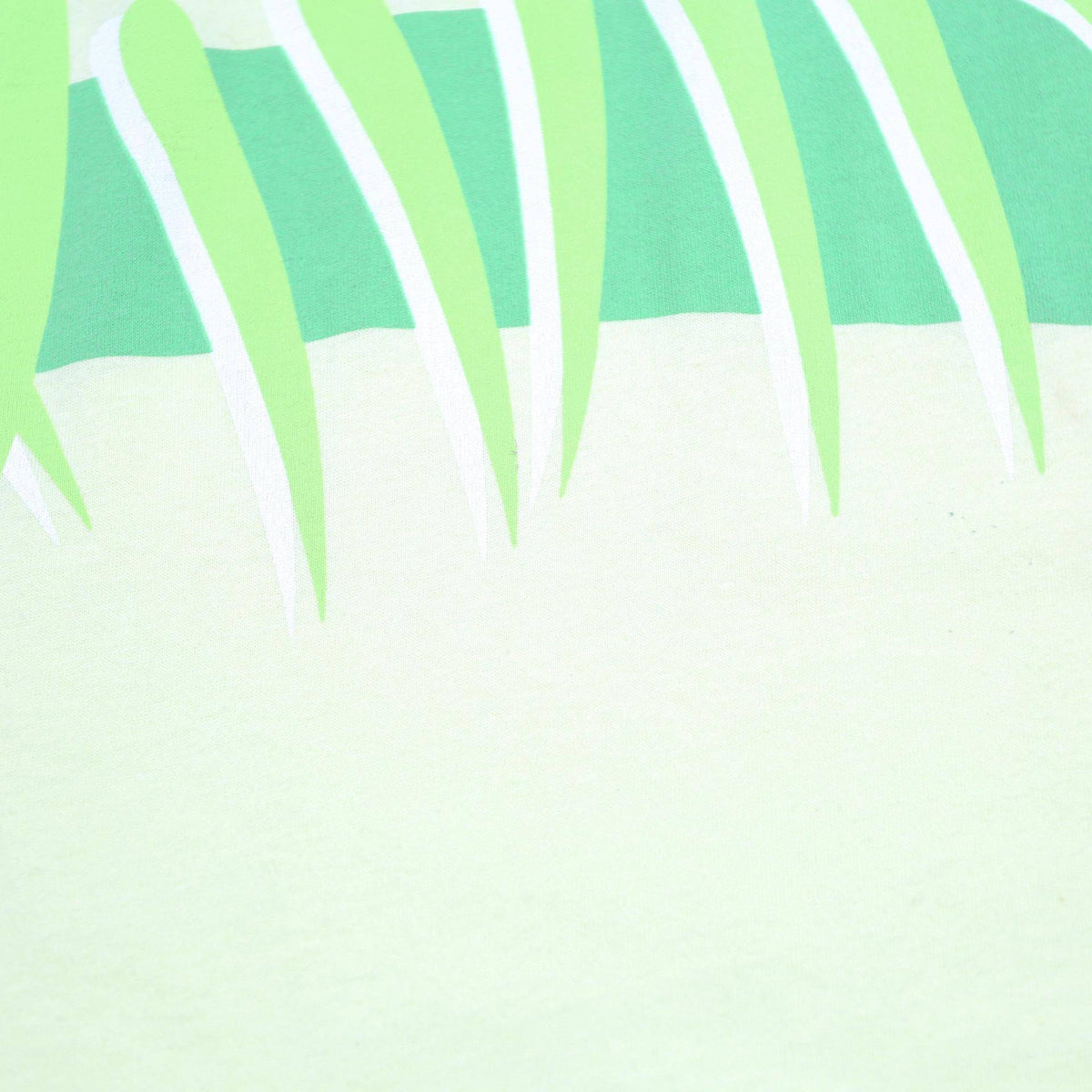 SPALDING Mens Cream & Green Abstract Print Short Sleeve Polo Shirt L Casual